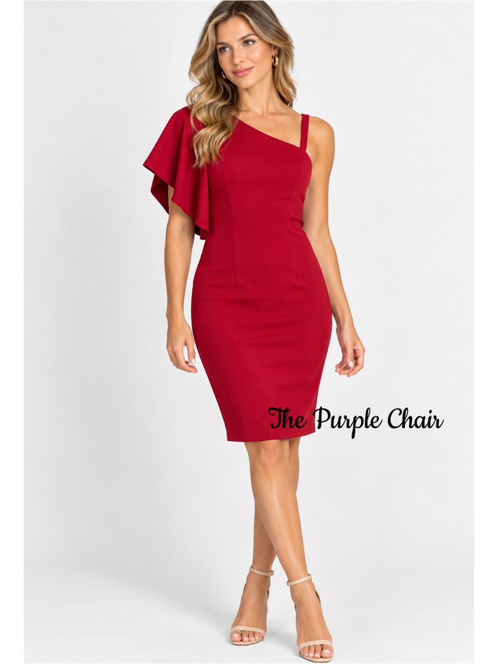 TRINA TURK NWT Upbeat One-Shoulder Sheath Dress *Sangria 4